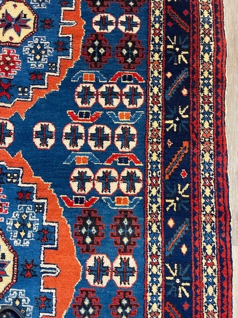 Vintage Afghani Kazak Caucausian Rug-3206. - 5
