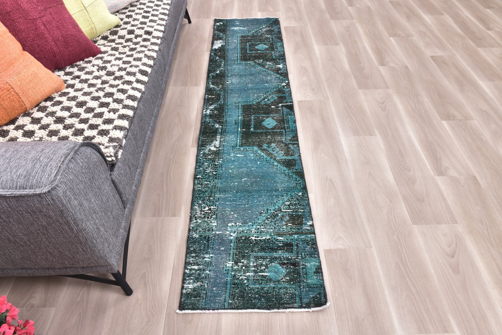 1'9'' x 7'10'' Turkish Vintage Runner Rug - 240098 - 2