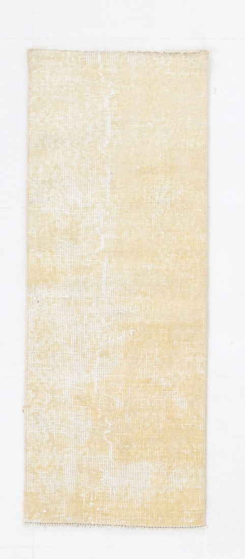 1'4'' x 3'8'' Handmade Vintage Wool Rug - 7276: Title: 1'4'' x 3'8'' Handmade Vintage Wool Rug - 7276 Description:1'4'' x 3'8'' Handmade Vintage Wool Rug - 7276 Origin:Turkiye Date/Period:1960-90 Materials:Wool,Cotton Dimension:1'4''x3'8'' ft,