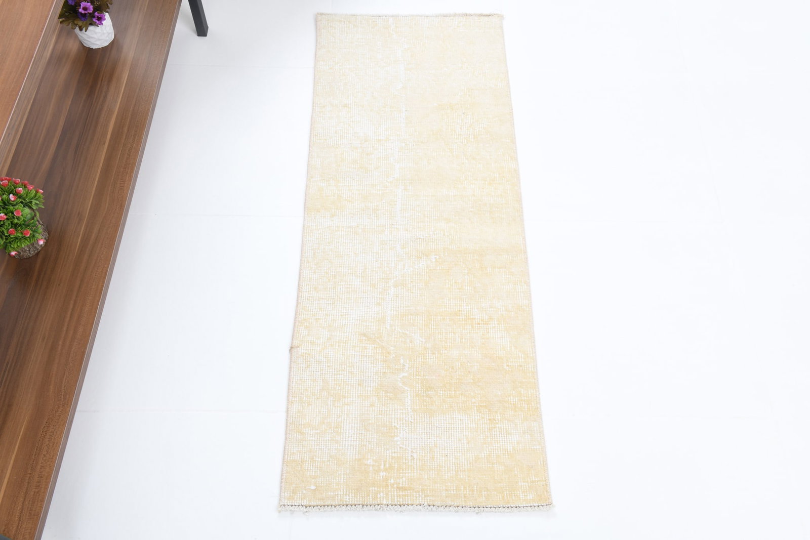 1'4'' x 3'8'' Handmade Vintage Wool Rug - 7276 - 4