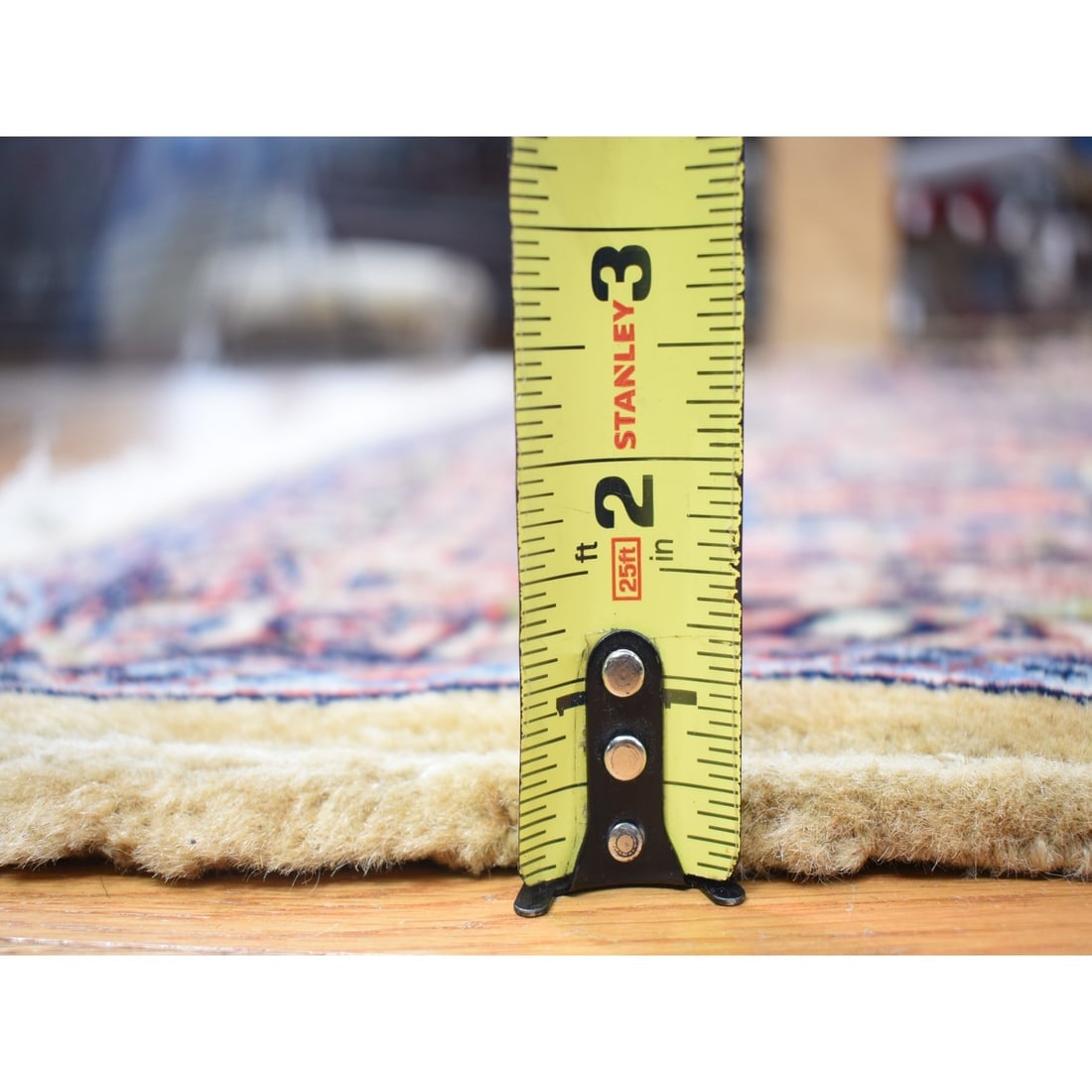 Yellow, Antique Persian Sherkat, Hand Knotted Pure Wool Oversized Rug - 9