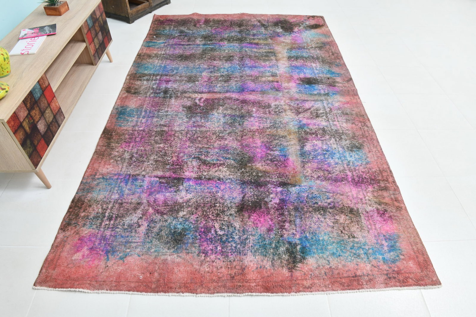 5'8'' x 9'4'' Handmade Vintage Wool Rug - 3146 - 4