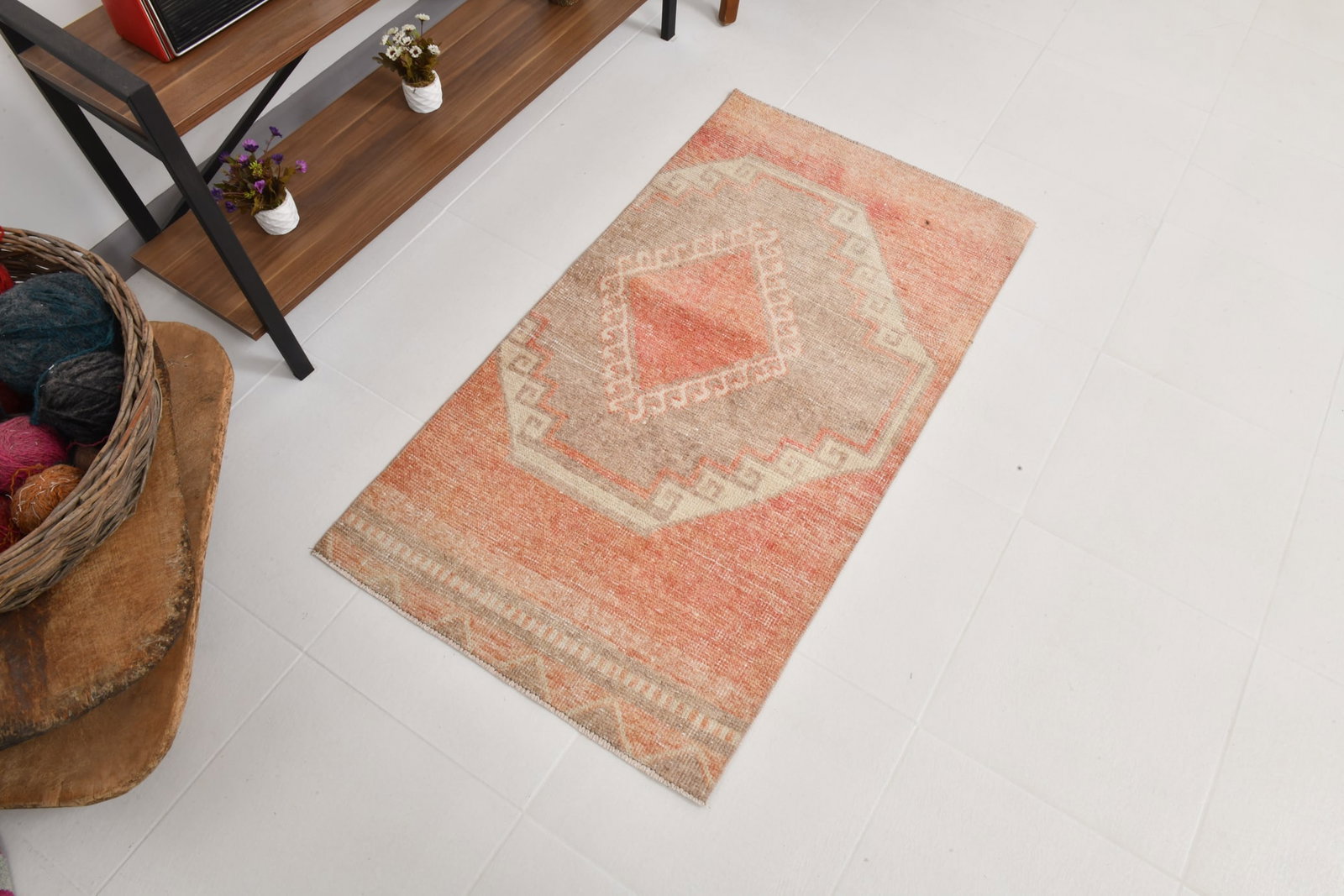 2'3'' x 4'3'' Handmade Vintage Wool Rug - 22431 - 3