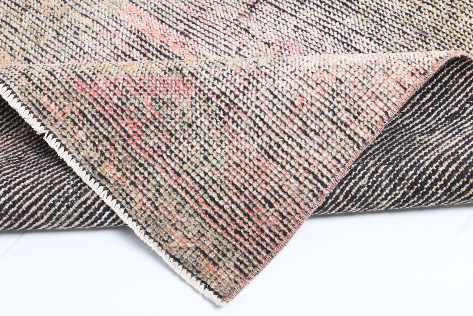 2'11'' x 10'11'' Handmade Vintage Wool Rug - 17548 - 12