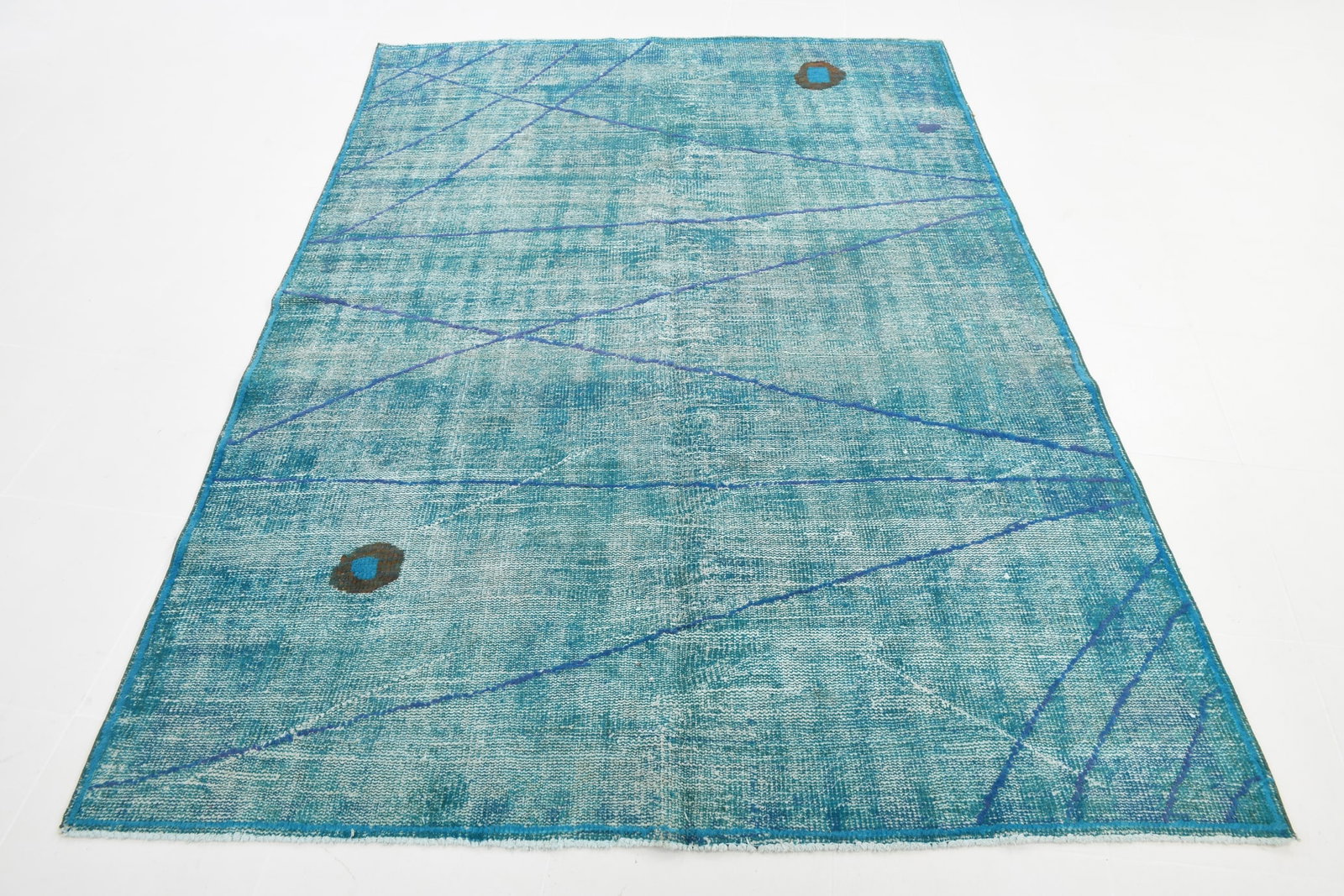 5'11'' x 8'3'' Handmade Vintage Wool Rug - 23317 - 15