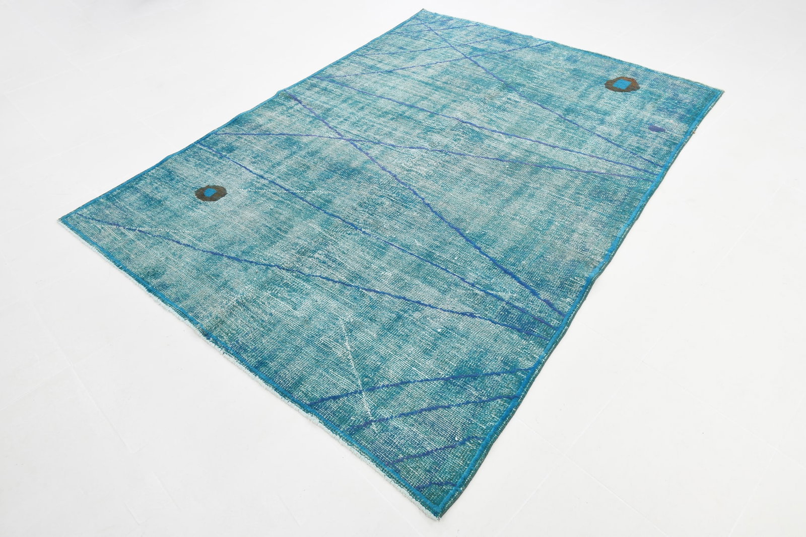 5'11'' x 8'3'' Handmade Vintage Wool Rug - 23317 - 17