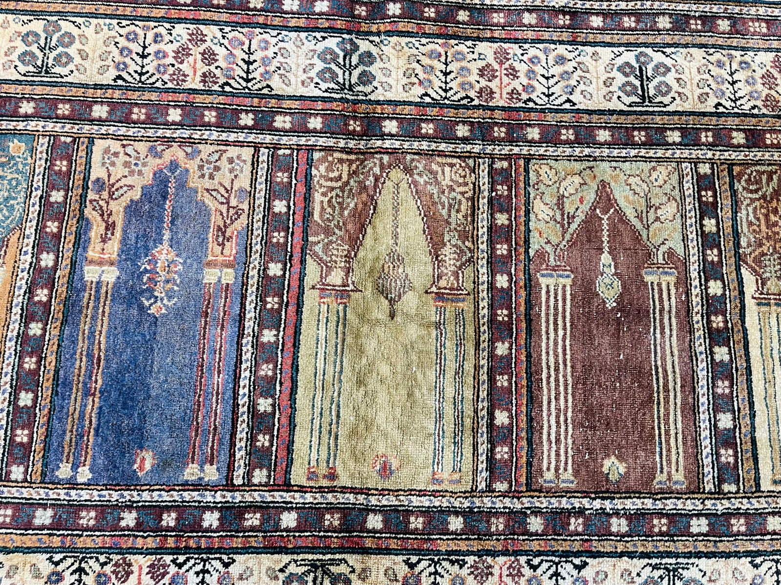 Antique Turkish Saf Silk Kaysari Rug-4946 - 4