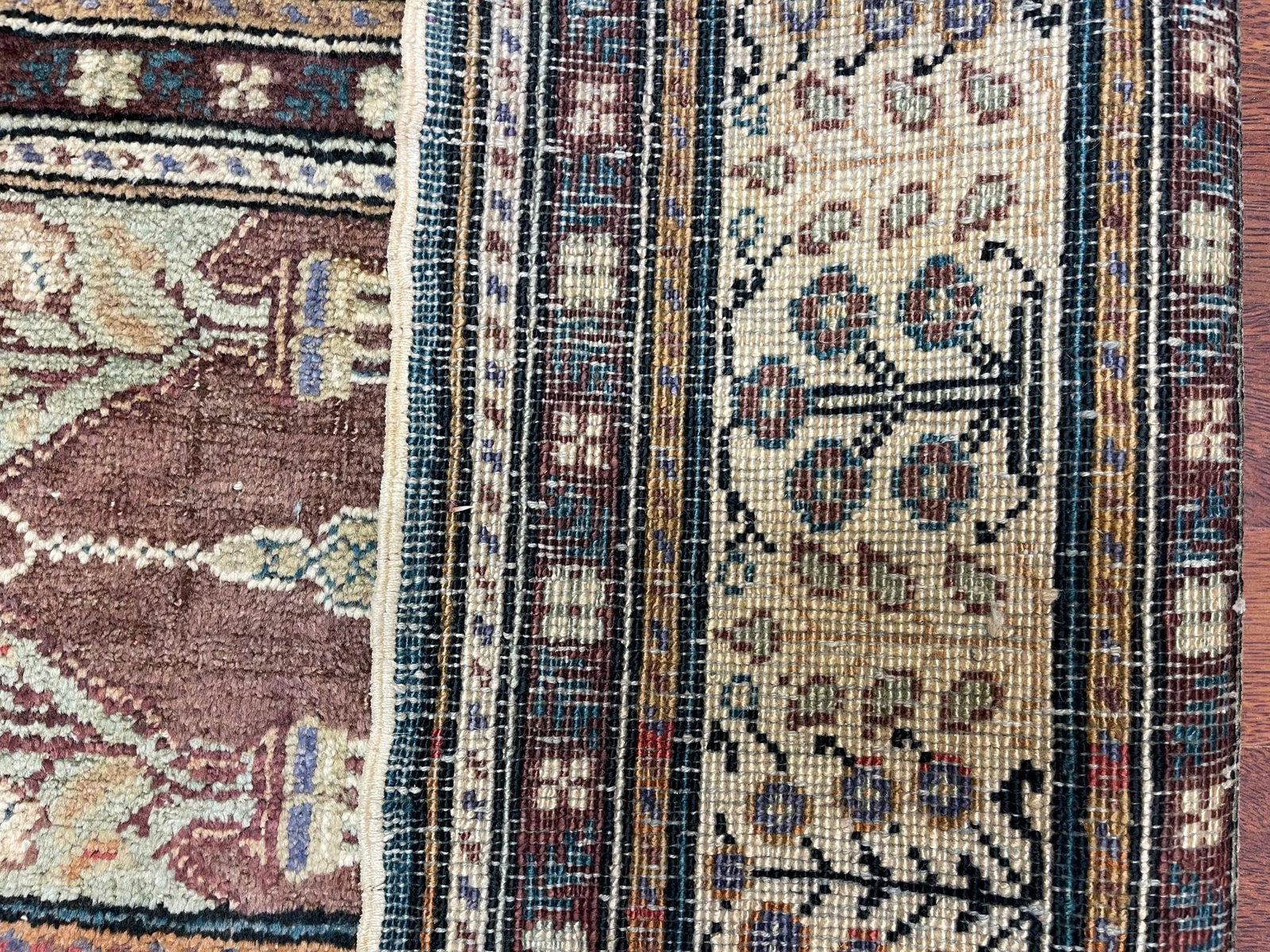 Antique Turkish Saf Silk Kaysari Rug-4946 - 7