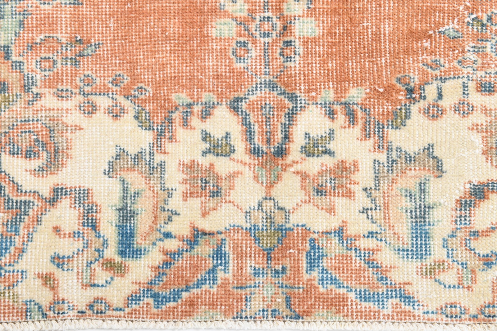 7'1'' x 10'2'' Handmade Vintage Wool Rug - 17537 - 15