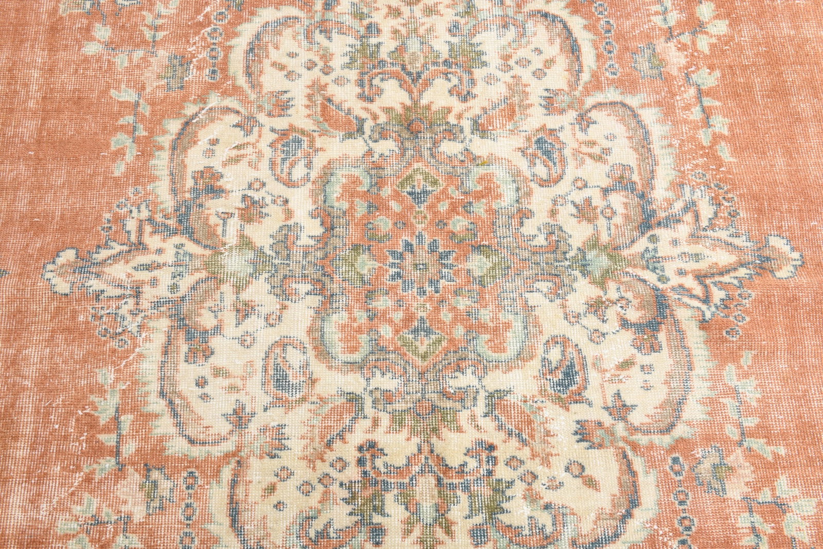 7'1'' x 10'2'' Handmade Vintage Wool Rug - 17537 - 8