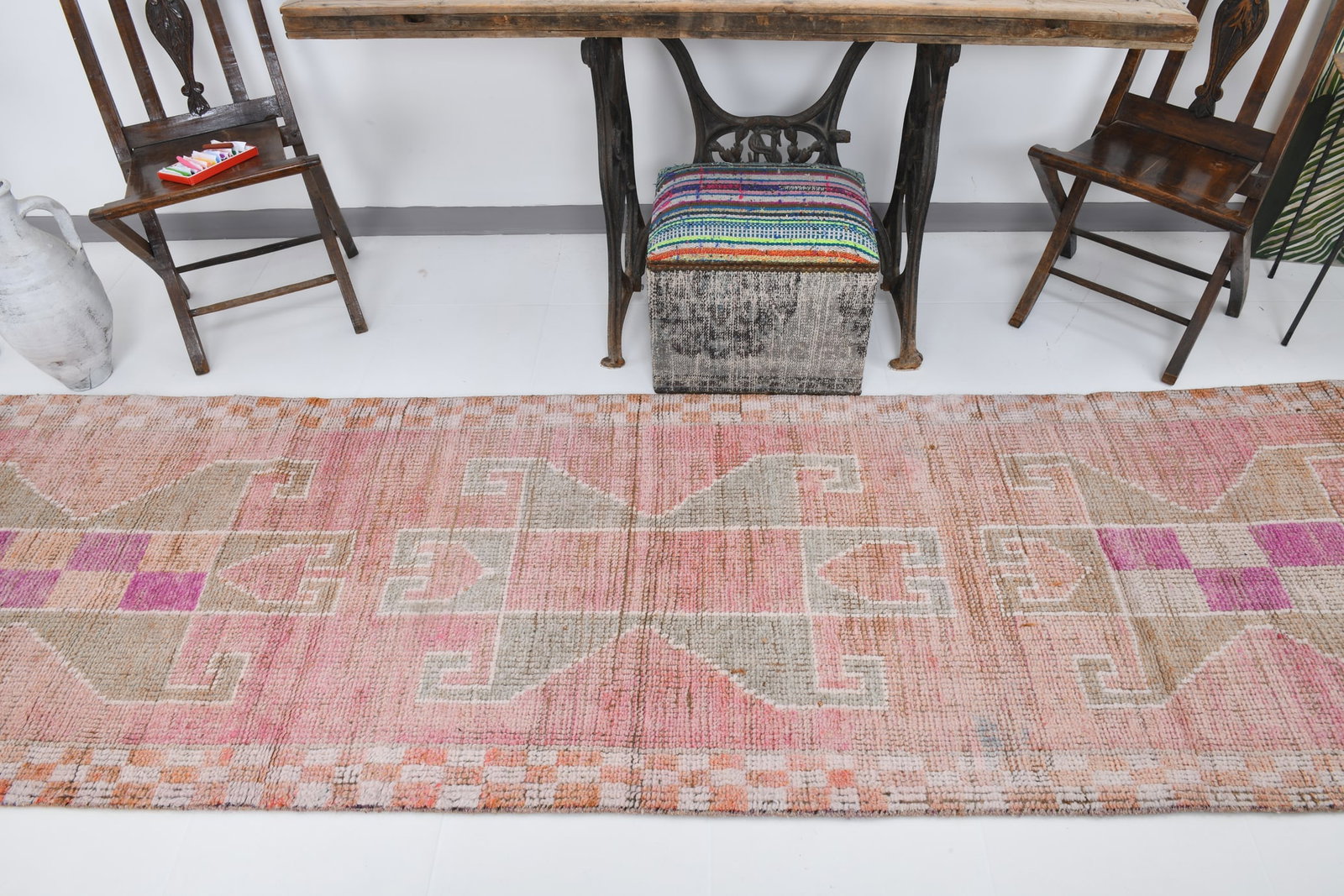 3'1'' x 10'10'' Turkish Vintage Runner Rug - 18097 - 2