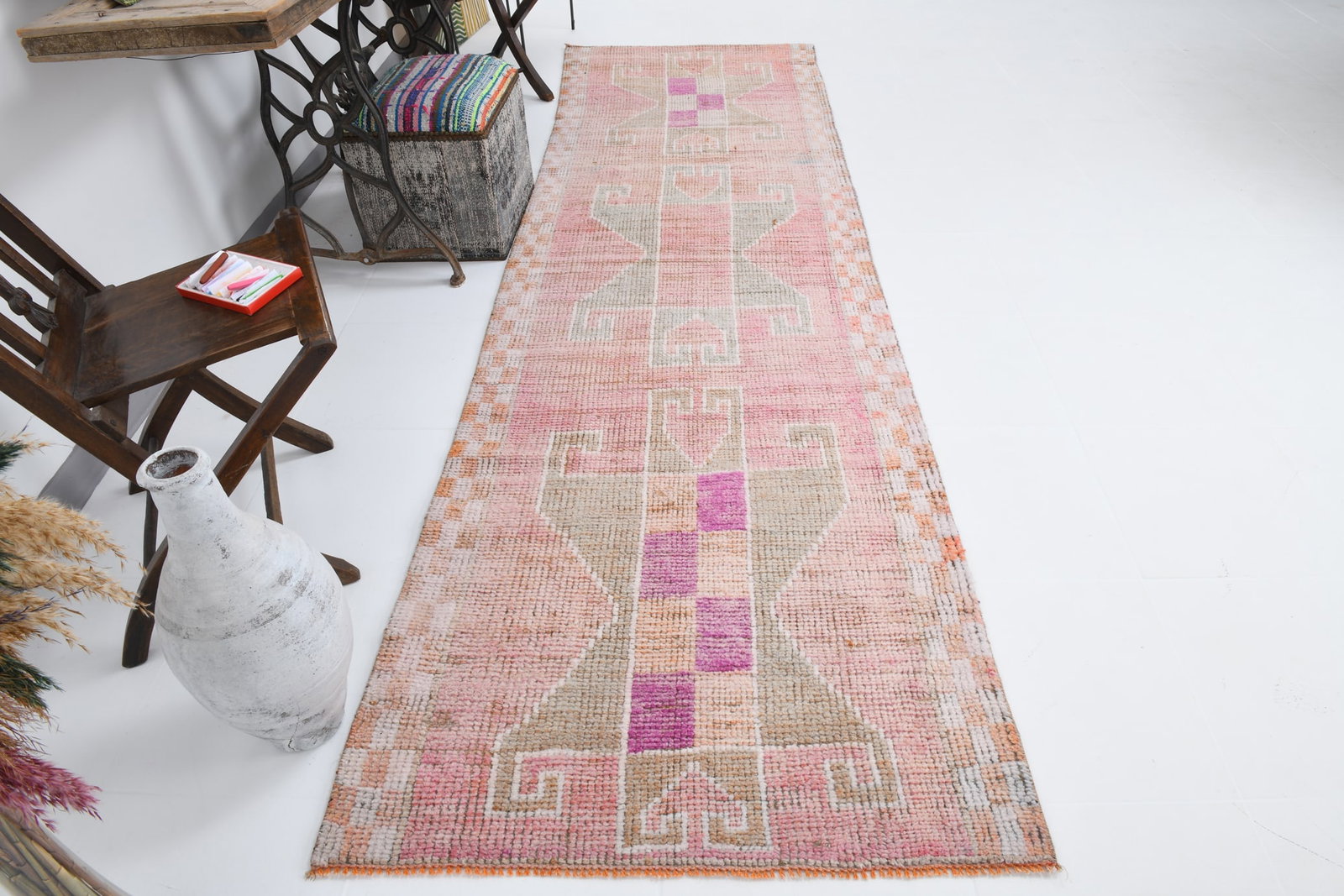 3'1'' x 10'10'' Turkish Vintage Runner Rug - 18097 - 4