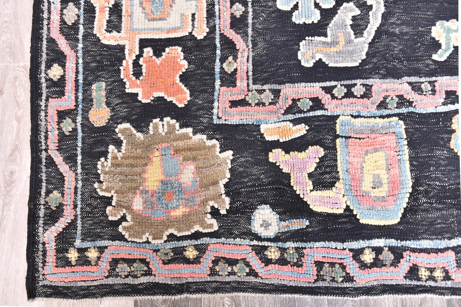 10'9'' x 13'11'' Handmade Vintage Wool Rug - 21675 - 6