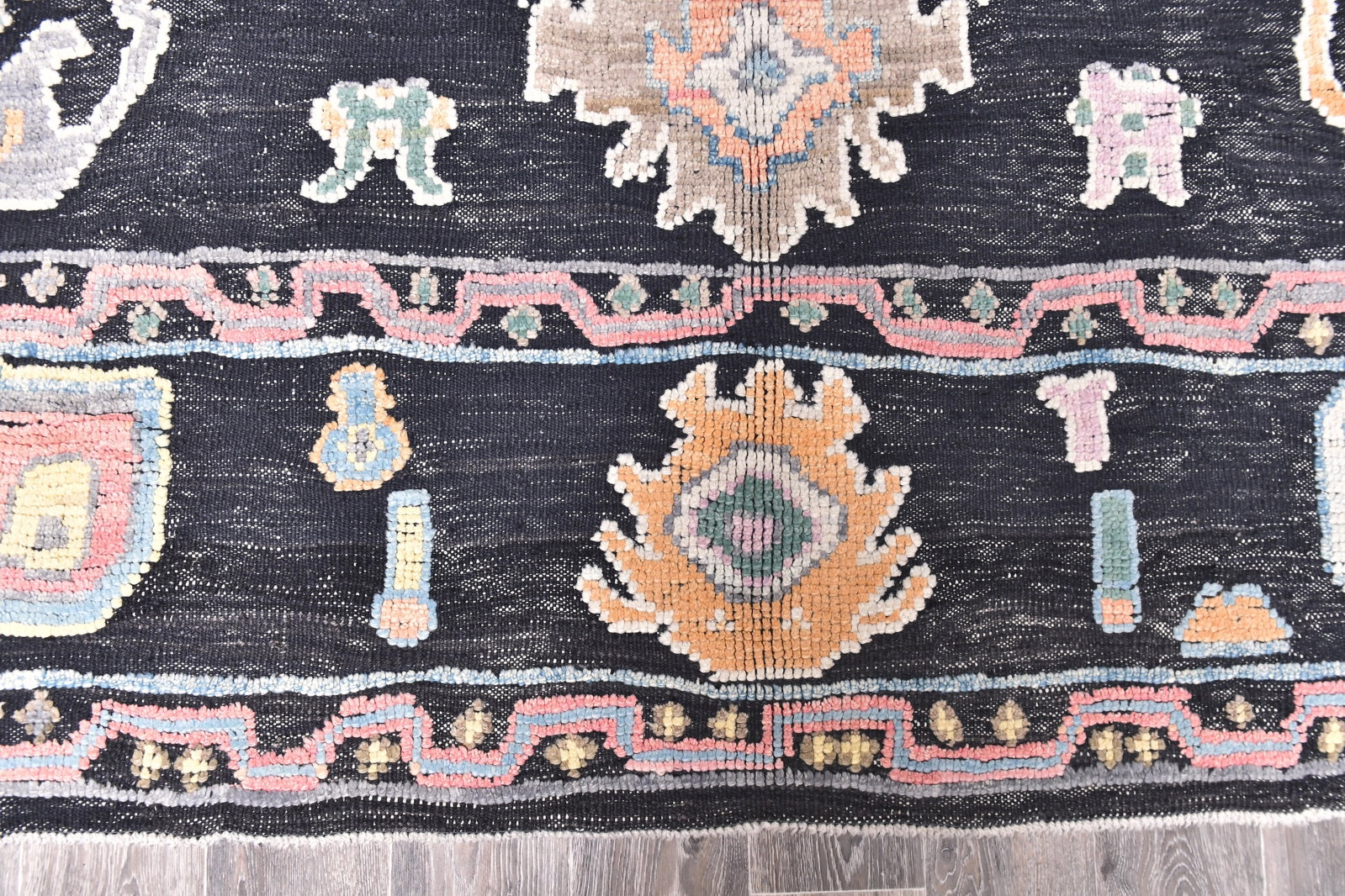 10'9'' x 13'11'' Handmade Vintage Wool Rug - 21675 - 7