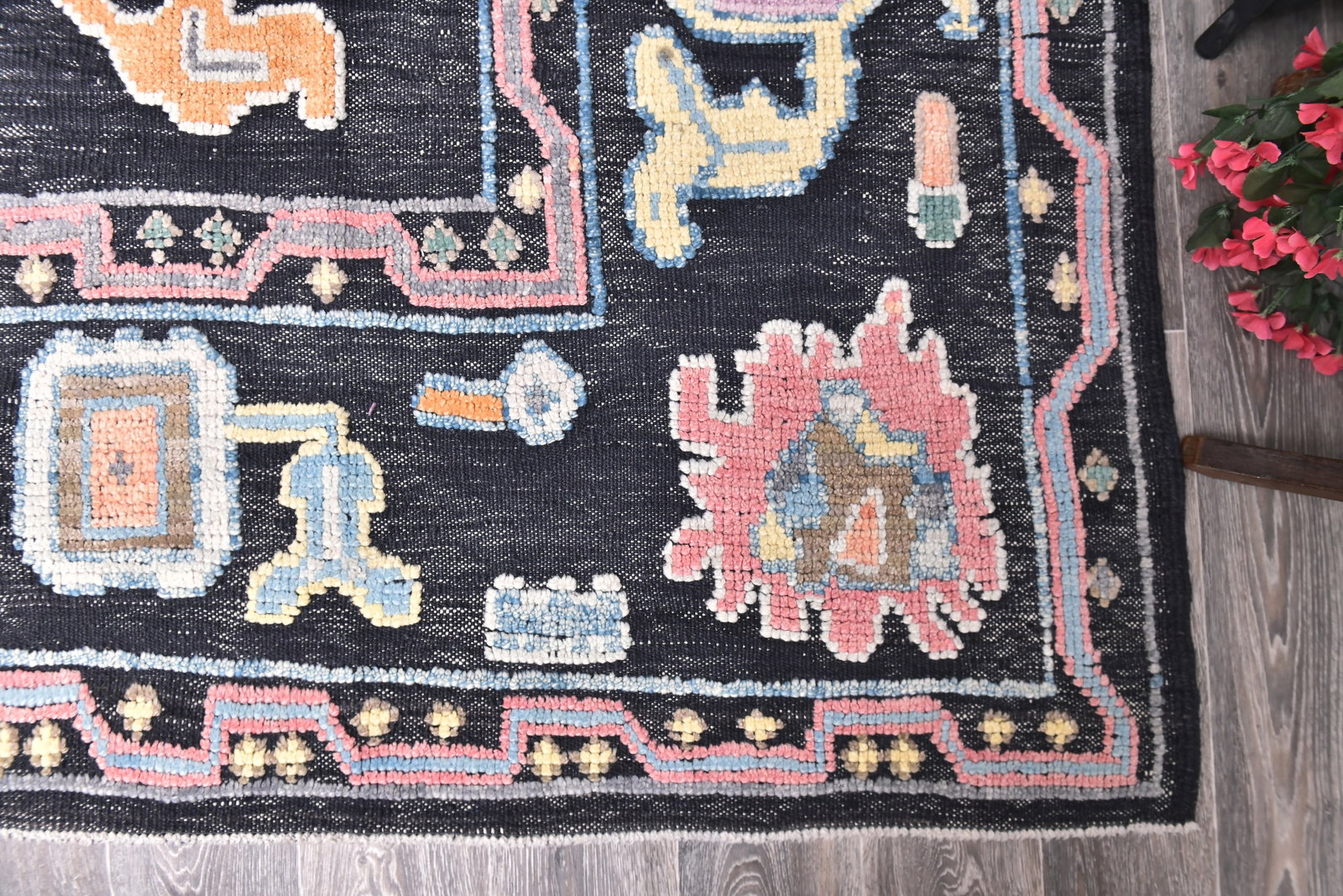 10'9'' x 13'11'' Handmade Vintage Wool Rug - 21675 - 8