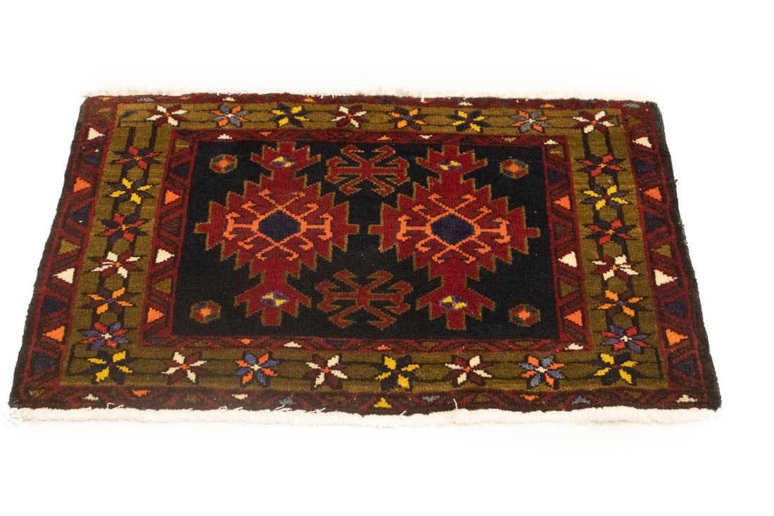 Vintage Tribal Geometric 2X3 Heriz Persian Rug - 5