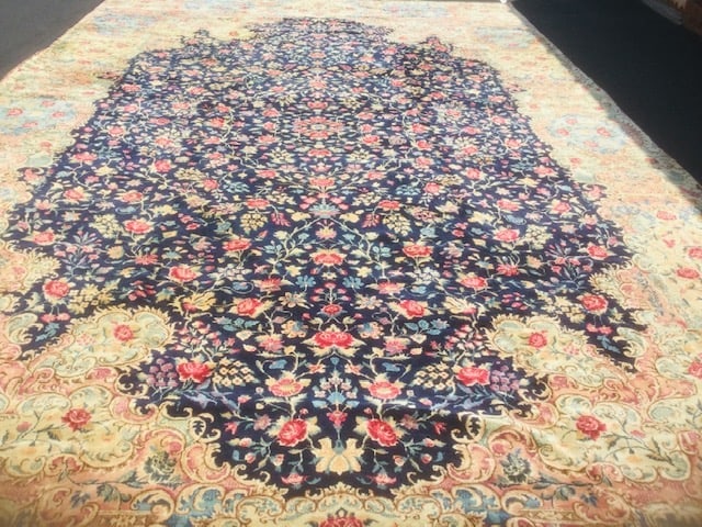 Antique Large size Ravar Kerman rug-2169 - 5
