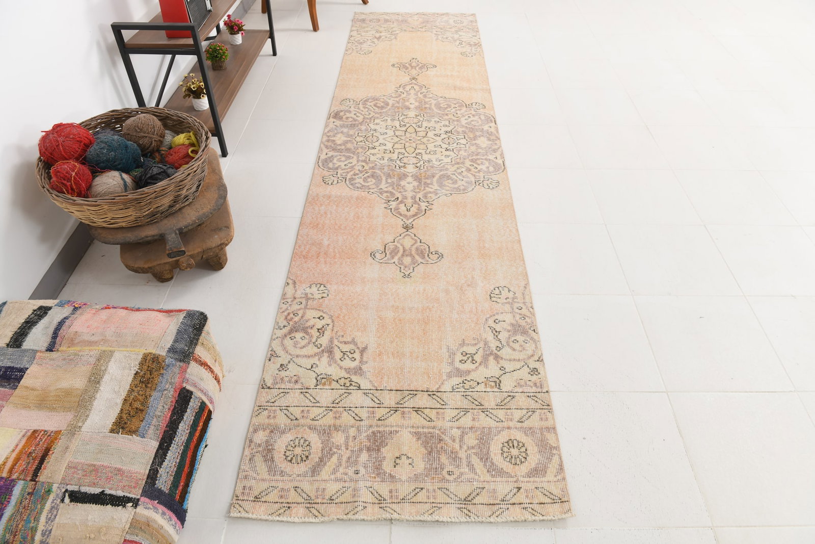 2'9'' x 11'8'' Handmade Vintage Wool Rug - 17433 - 5