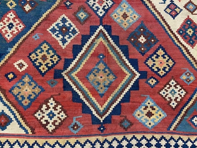 Colorful antique Persian quashqaie Kilim rug-2251 - 2