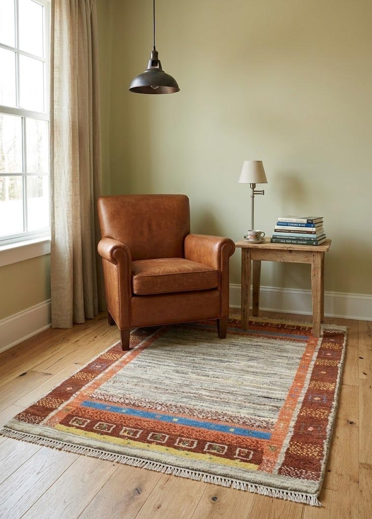 Vintage Tribal Bordered 3X4 Gabbeh Persian Rug - 2