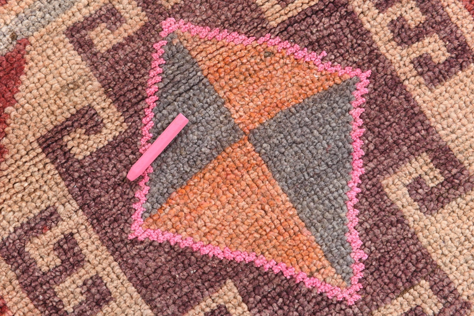 2'6'' x 8'8'' Handmade Vintage Wool Rug - 17942 - 5