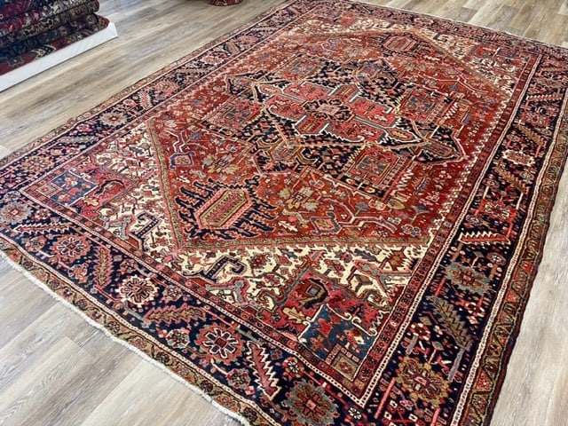 Antique Persian Heriz rug-5110 - 7