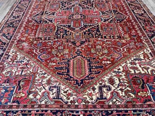 Antique Persian Heriz rug-5110 - 8