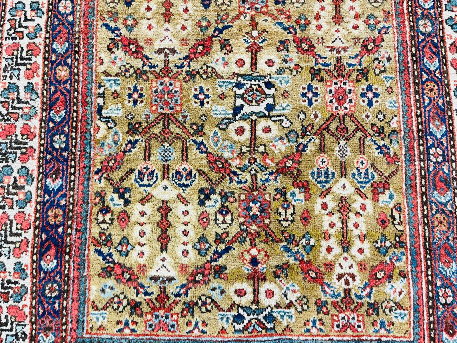 Antique Persian Camel hair Runner-4346 - 2