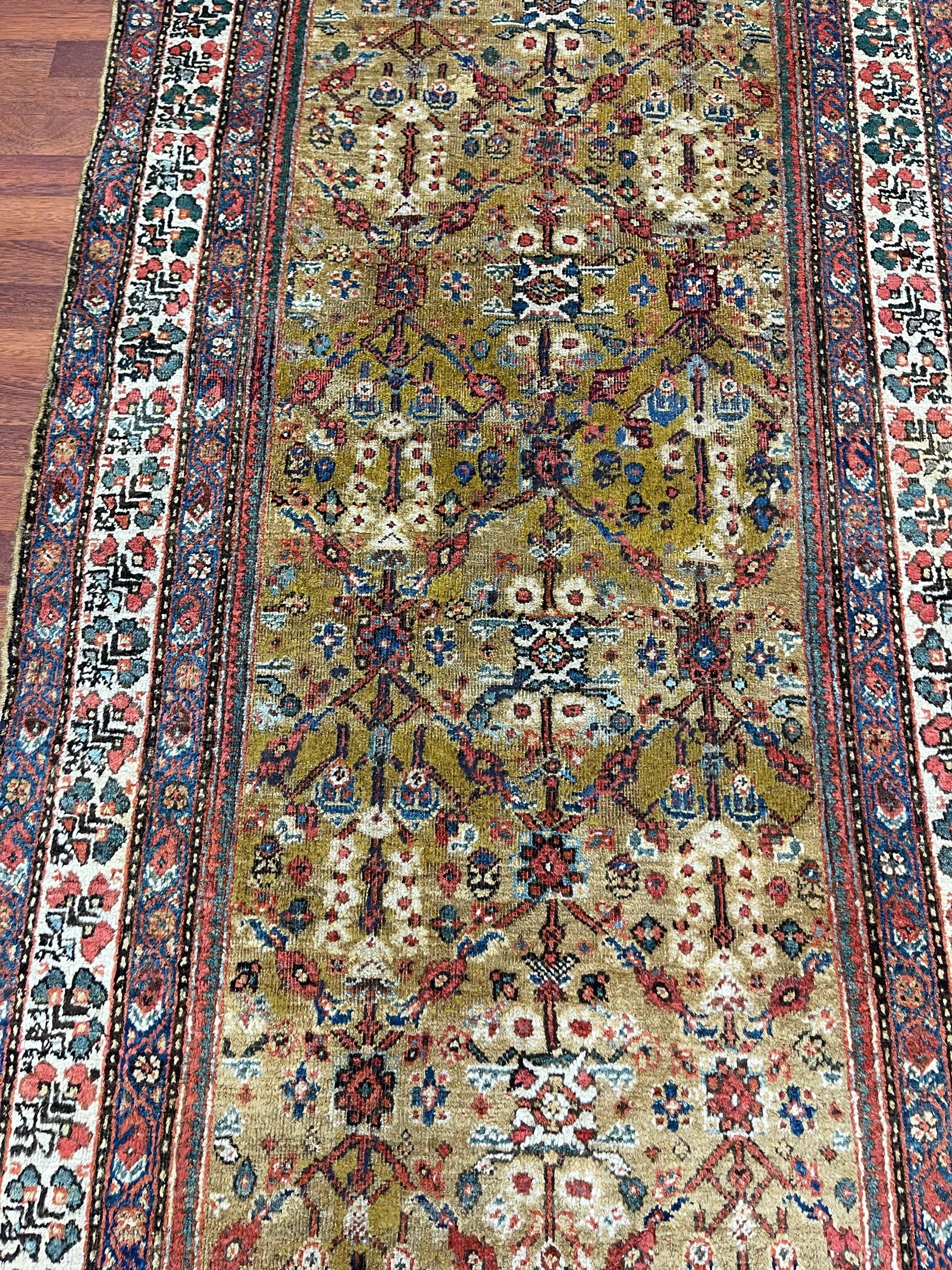 Antique Persian Camel hair Runner-4346 - 3