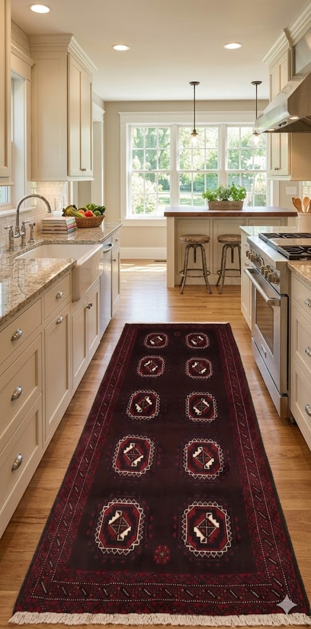 Vintage Burgundy Tribal 3'5X7 Balouch Persian Rug - 2
