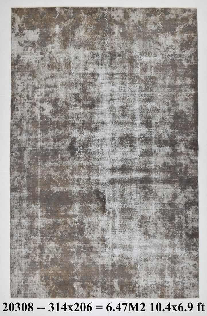 6'9'' x 10'3'' Handmade Vintage Wool Rug - 20308: Title: 6'9'' x 10'3'' Handmade Vintage Wool Rug - 20308 Description:6'9'' x 10'3'' Handmade Vintage Wool Rug - 20308 Origin:Turkiye Date/Period:1960-90 Materials:Wool,Cotton Dimension:6'9''x10'3'' ft,