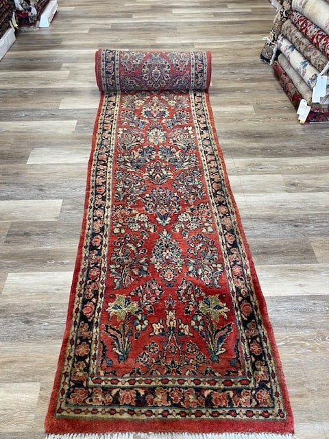 Antique long Persian Sarouk runner-5294 - 5