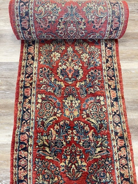 Antique long Persian Sarouk runner-5294 - 7