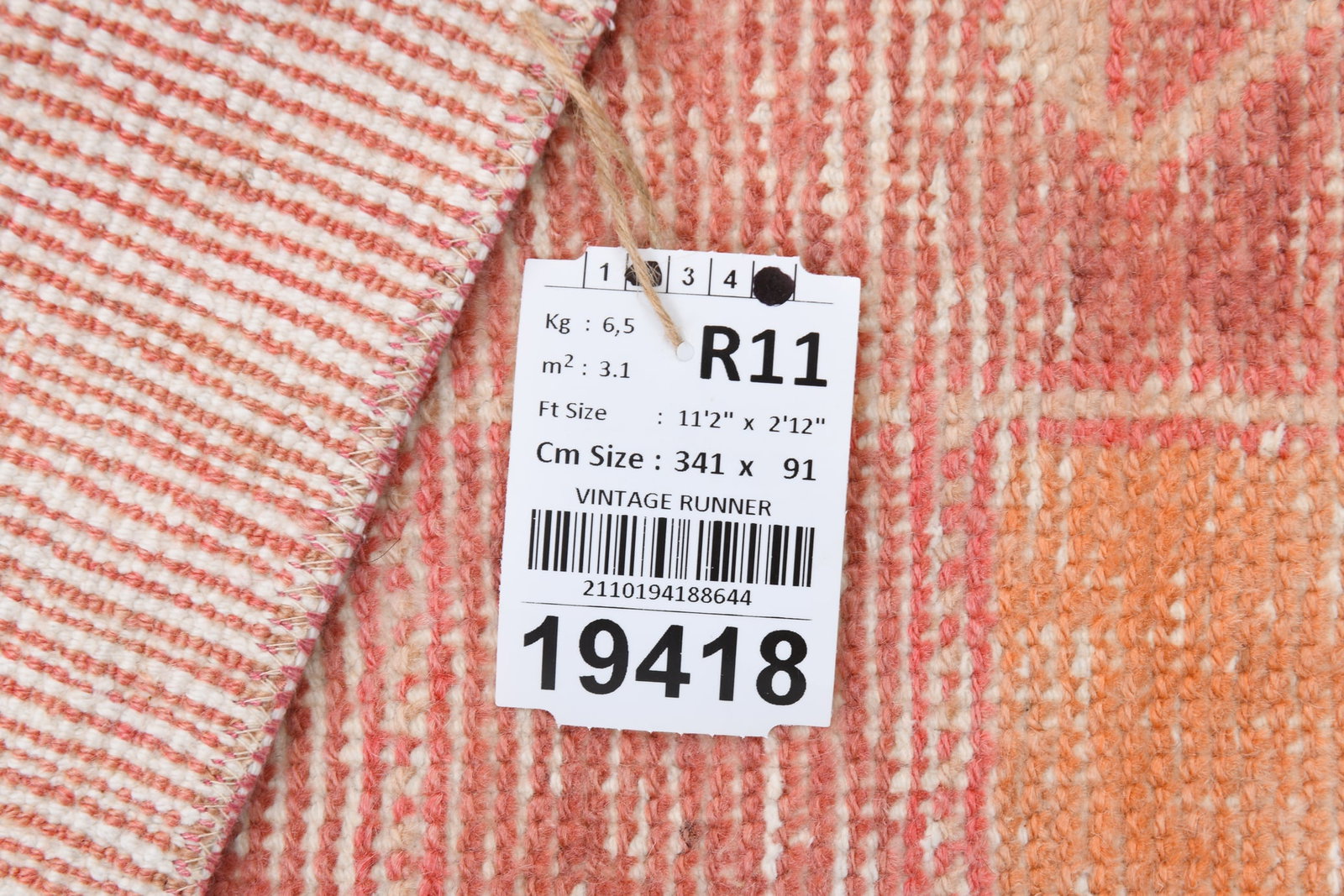 2'11'' x 11'2'' Turkish Vintage Runner Rug - 19418 - 18