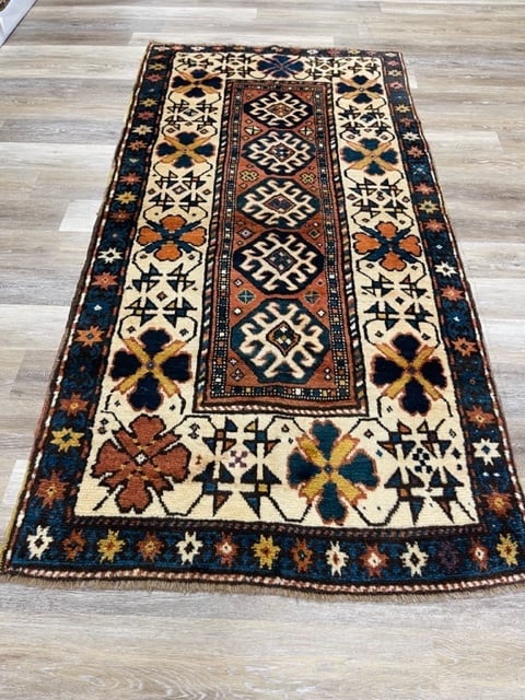 Antique kazak Caucasian rug-3331 - 5