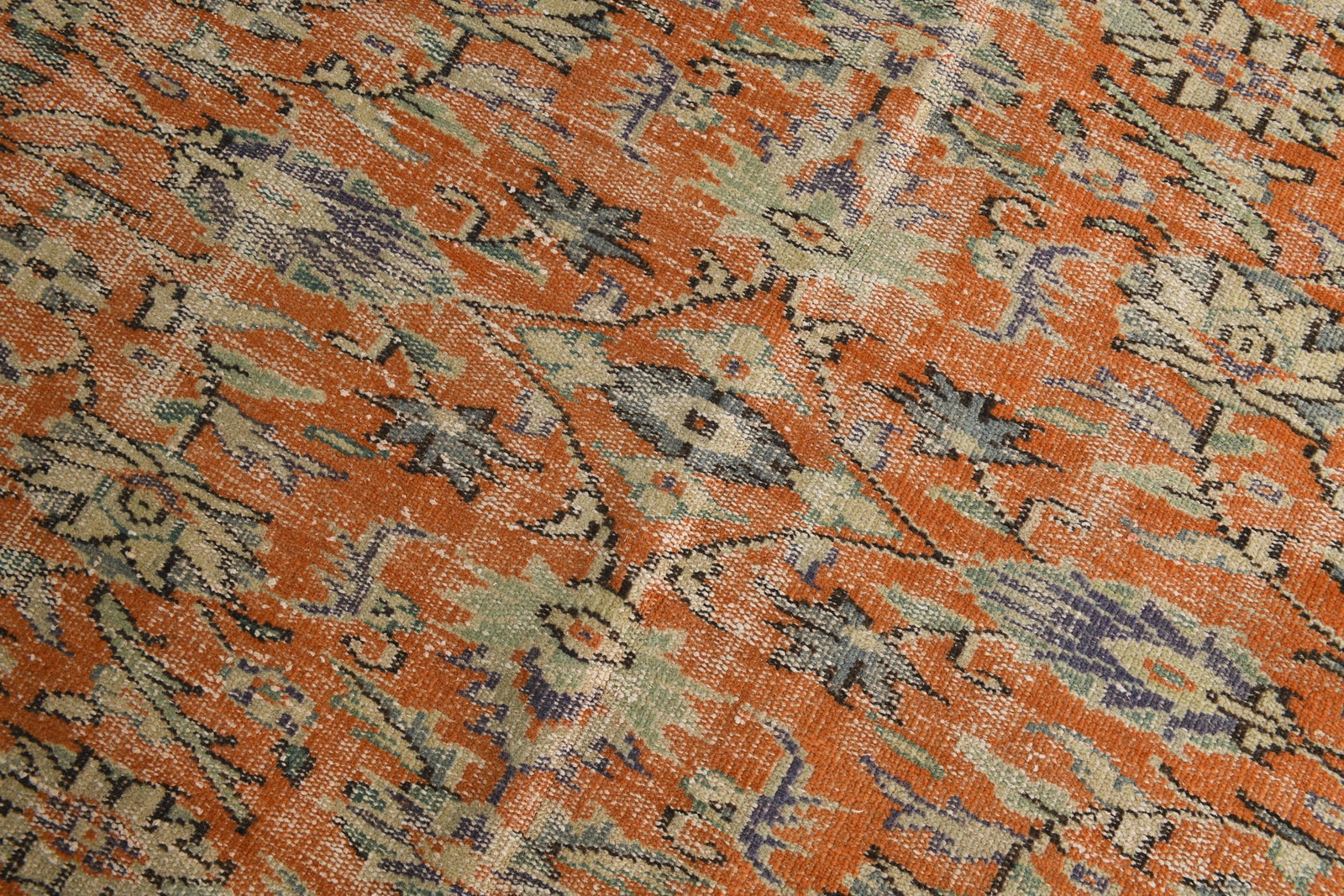 4'11'' x 8'2'' Handmade Vintage Wool Rug - 1435 - 5