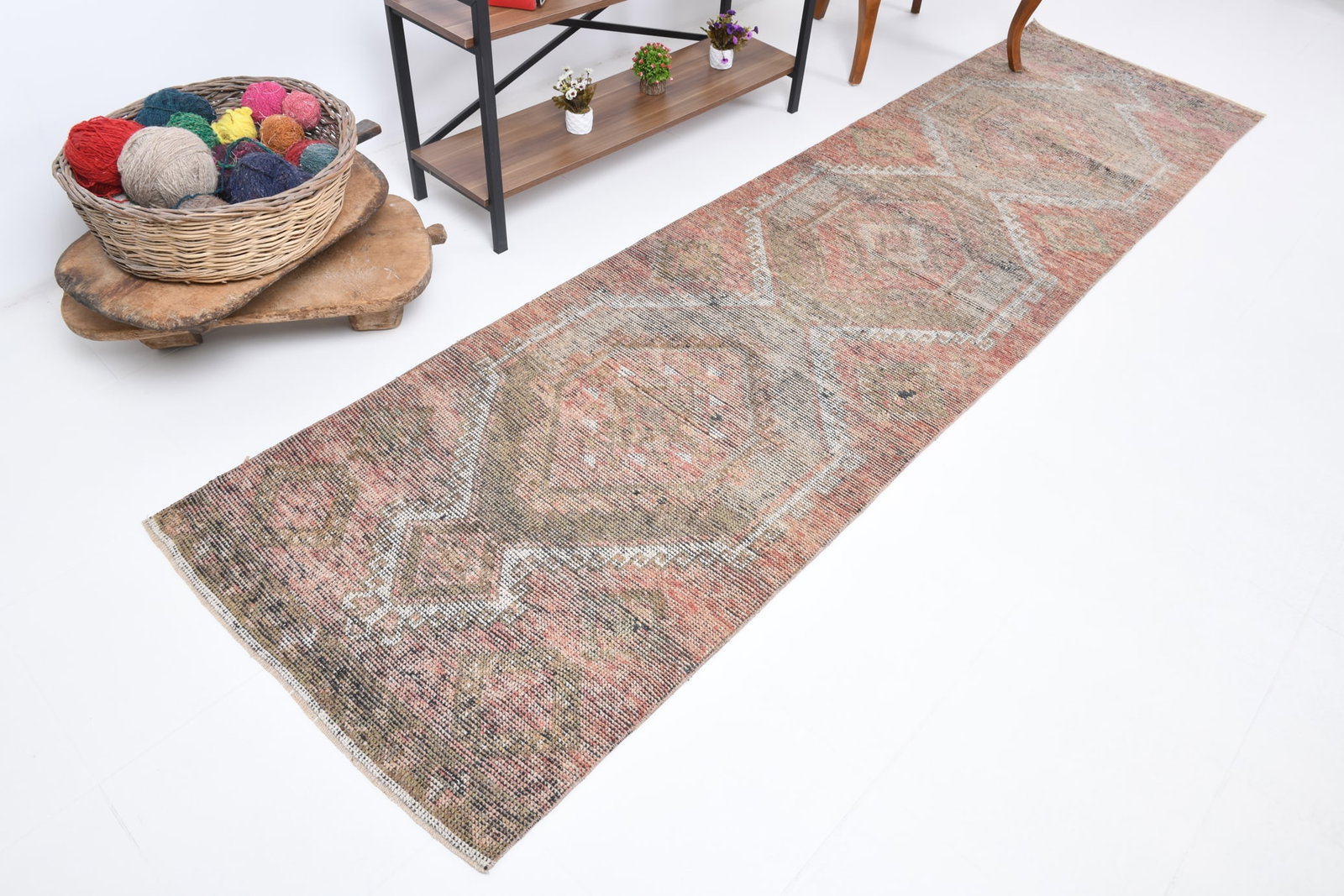 2'11'' x 11'1'' Unique Handmade Vintage Rug - 17597 - 3