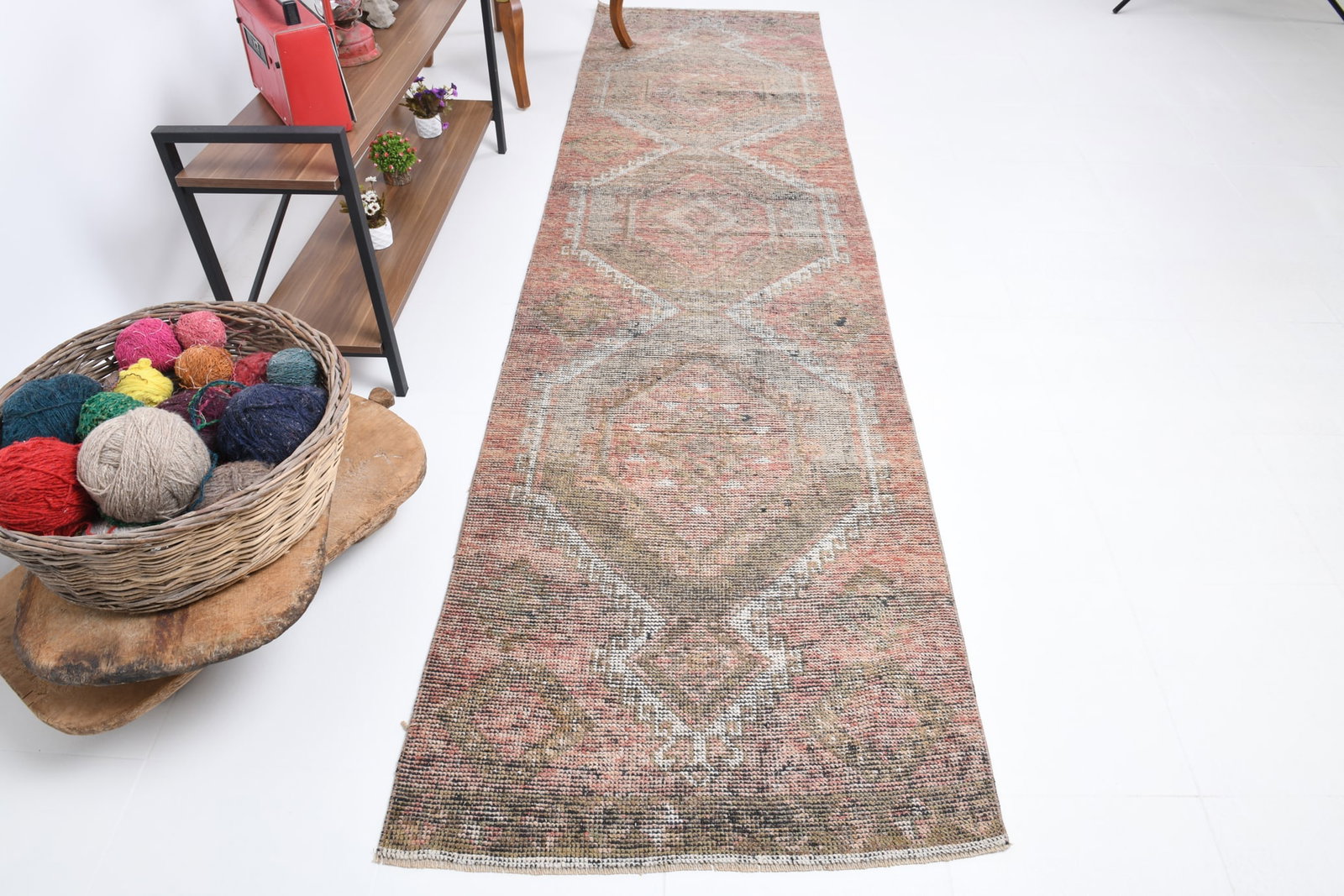 2'11'' x 11'1'' Unique Handmade Vintage Rug - 17597 - 4