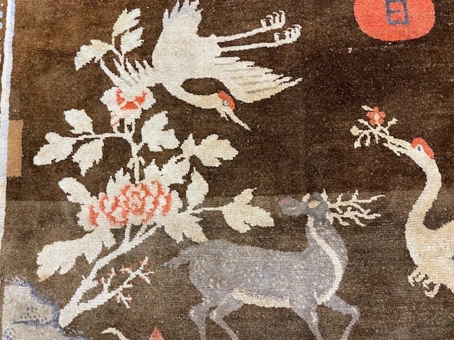 Antique Chinese Pictorial Rug-4949 - 4