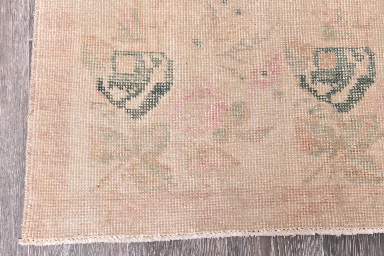4'3'' x 7'1'' Handmade Vintage Wool Rug - 5668 - 6