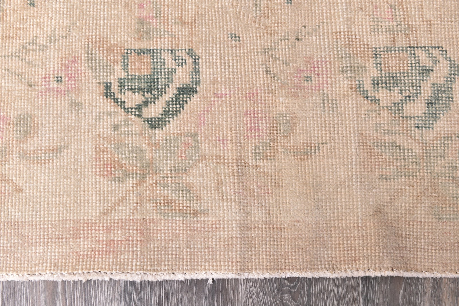 4'3'' x 7'1'' Handmade Vintage Wool Rug - 5668 - 7