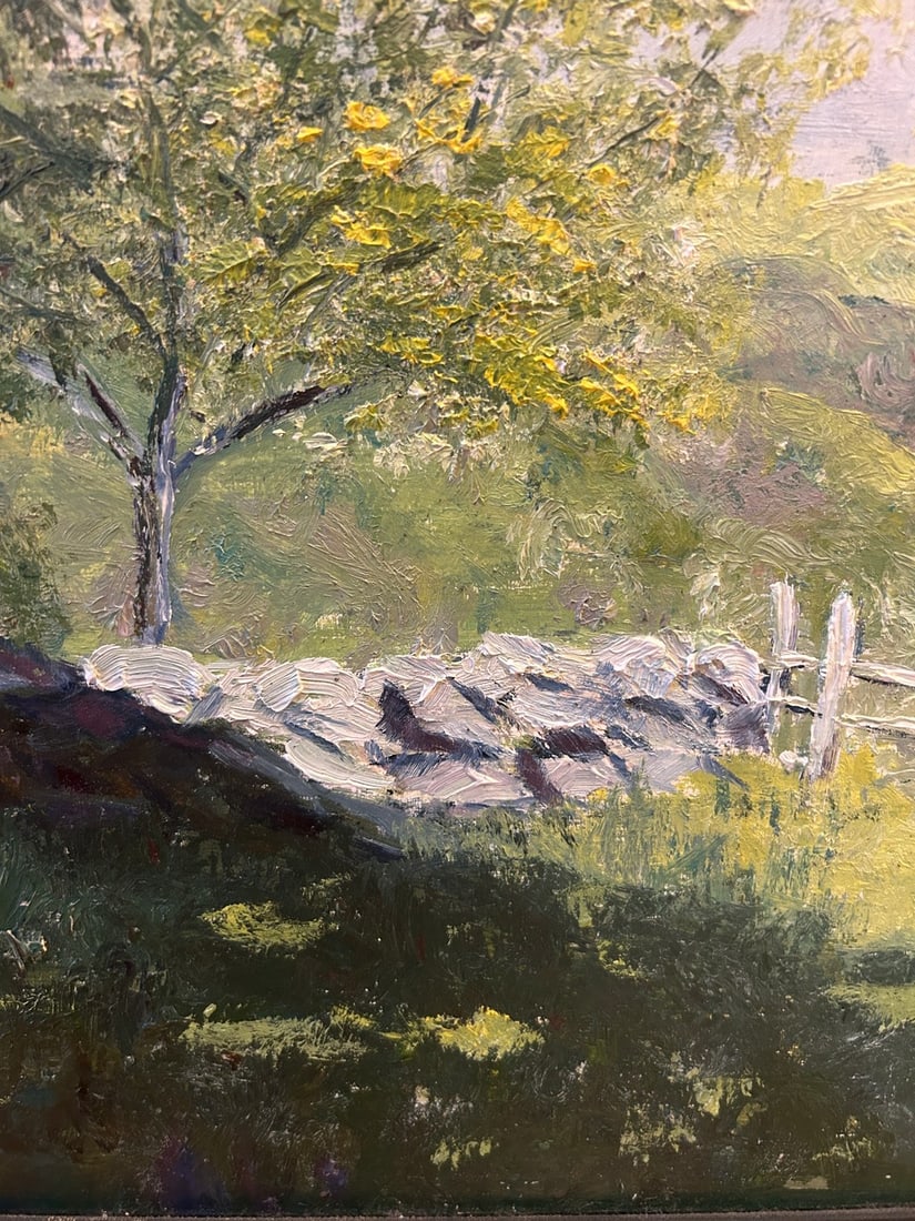 Signed and Dated Landscape Painting, "Shade of the Old Apple Tree" (1972) - 5