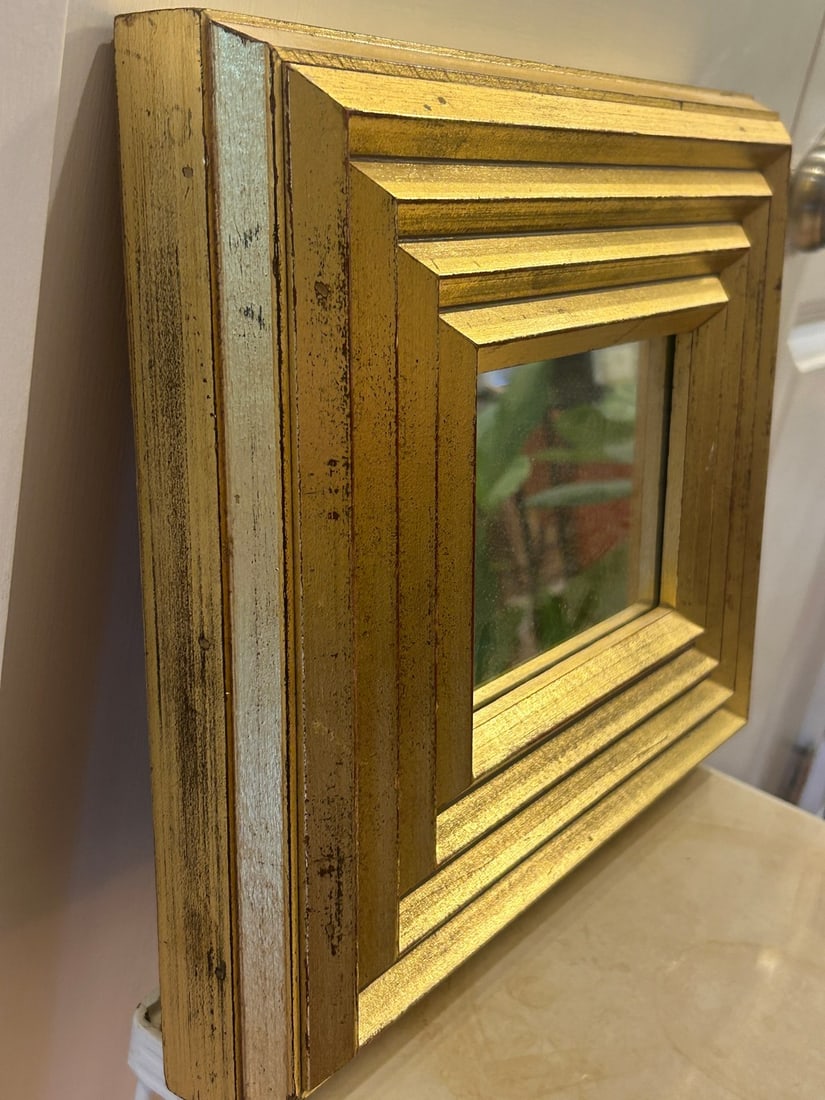 Giltwood Beveled Wall Mirror - 3