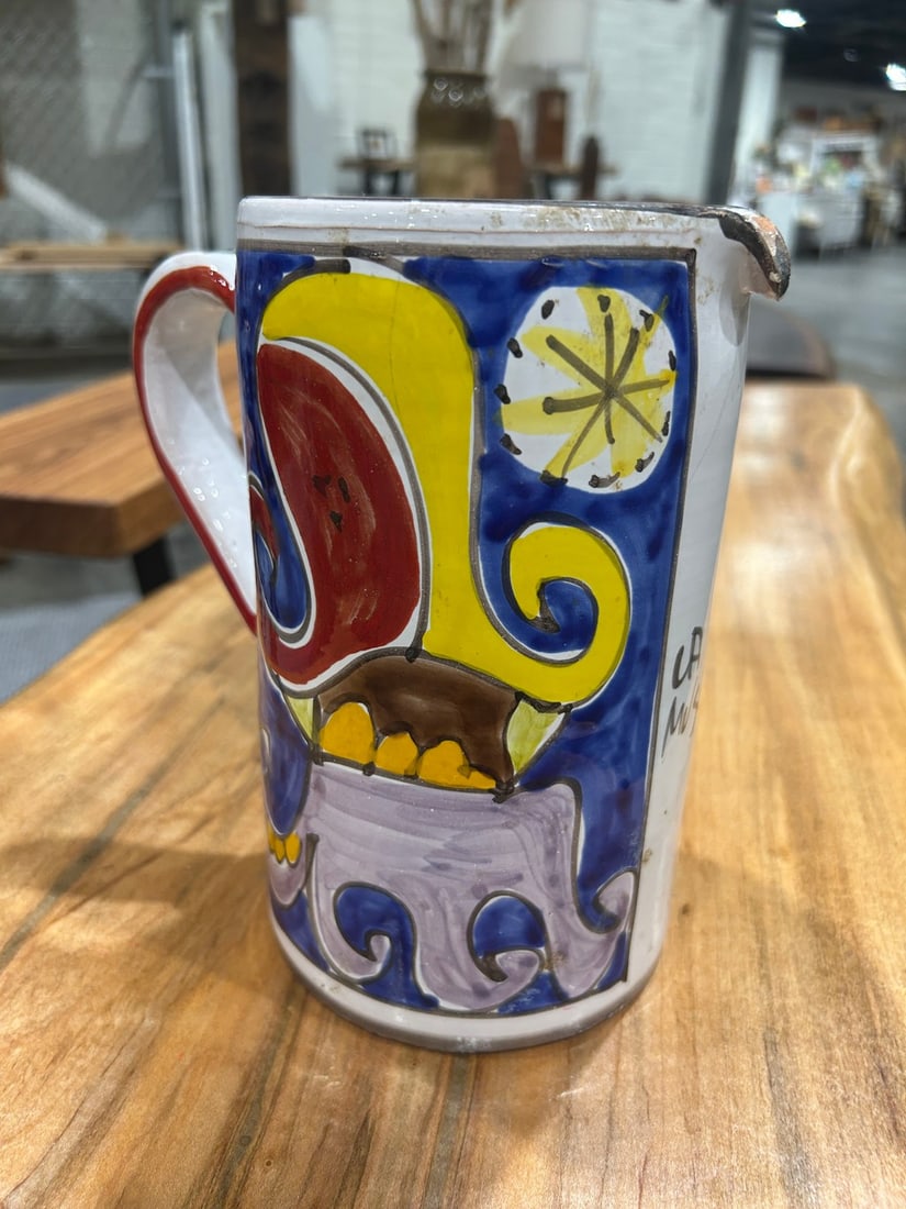 Hand-Painted Italian Maiolica-Style Ceramic Mug - 2