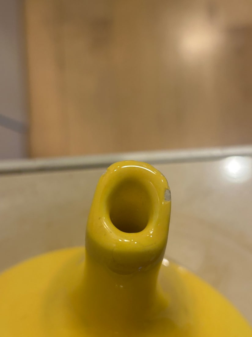 Bright Yellow Glazed Ceramic Teapot - 5