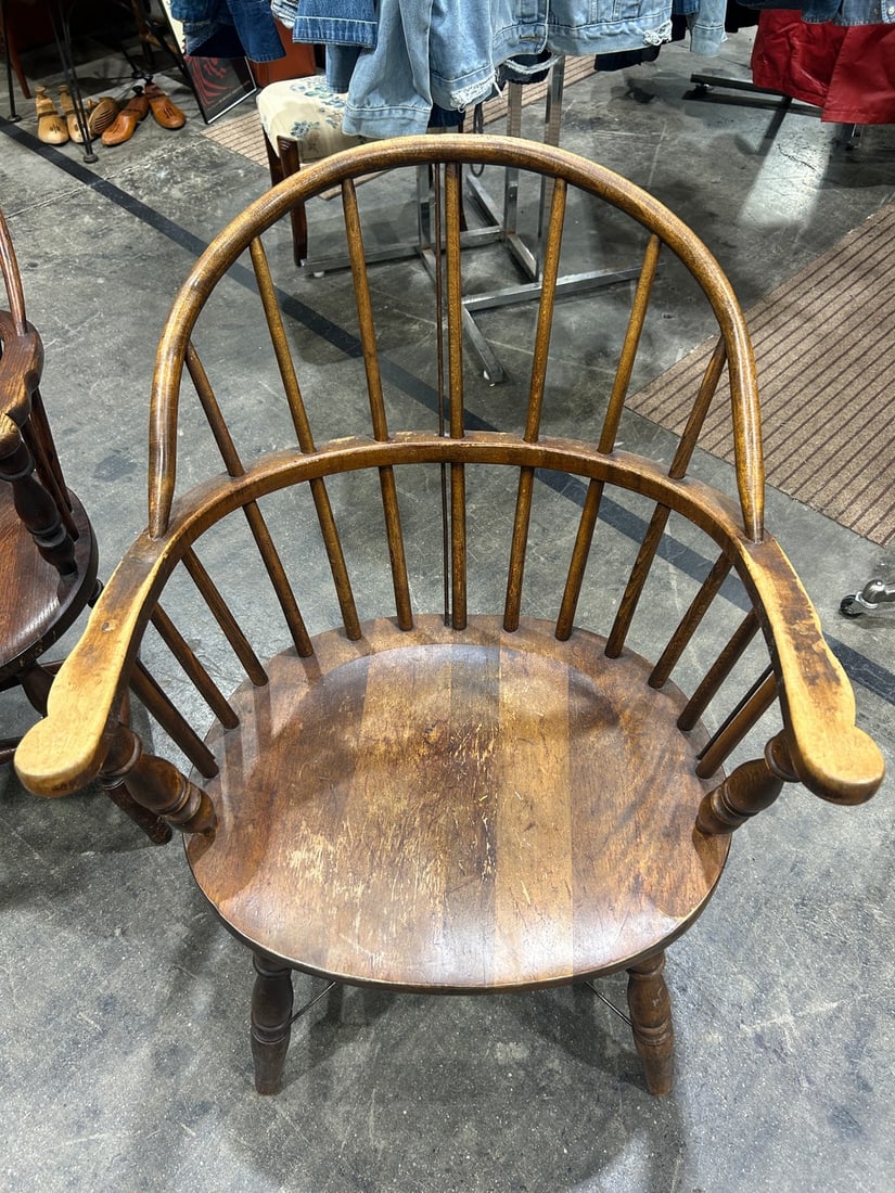 Pair of Bentwood and Spindle Back Chairs - 2