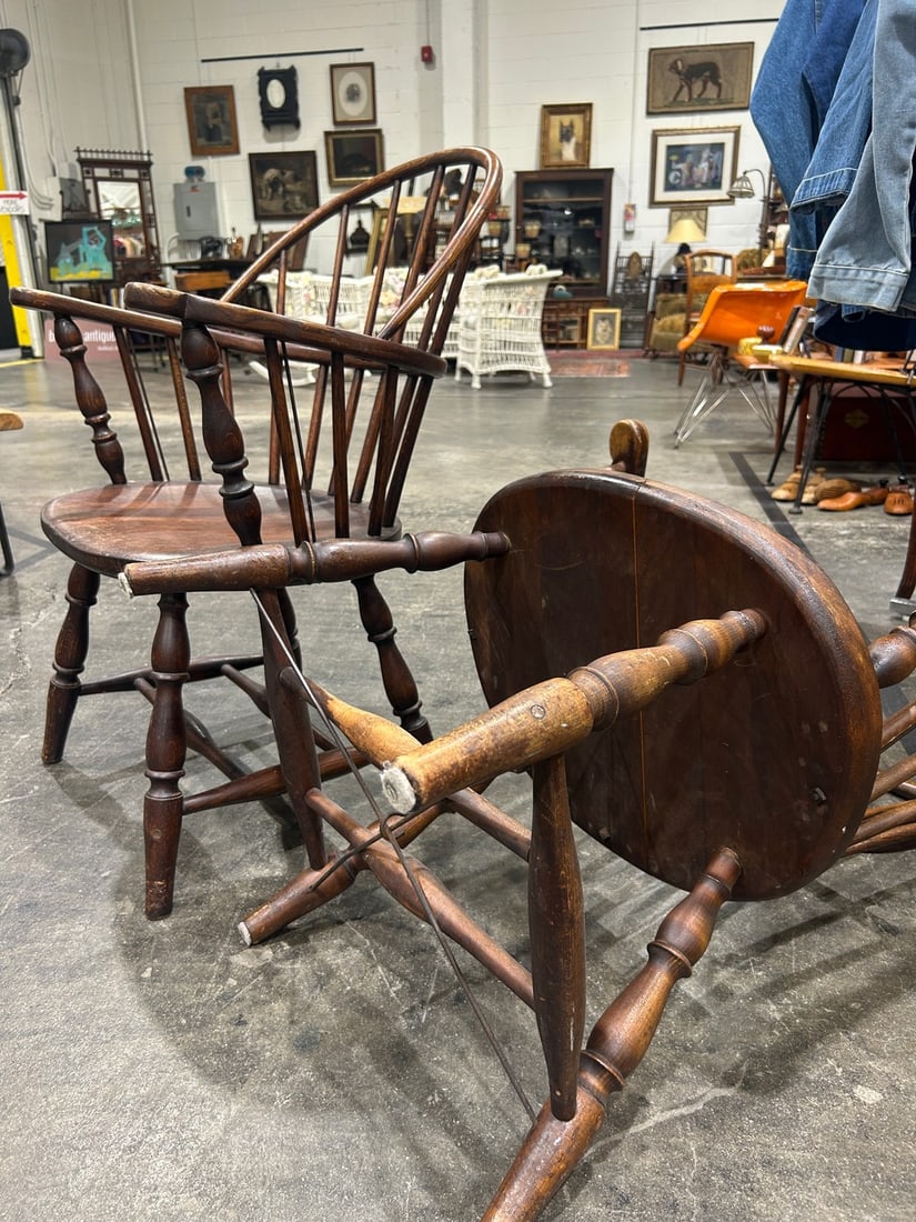 Pair of Bentwood and Spindle Back Chairs - 9