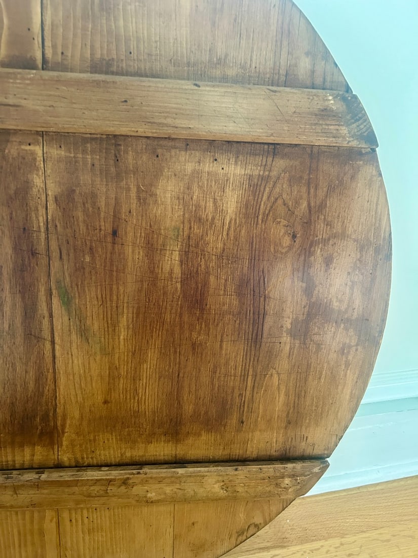 Large Antique French Dough Board with Handle - 6