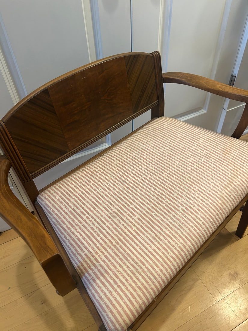 Mid-Century Modern Upholstered Side Chair Settee - 8