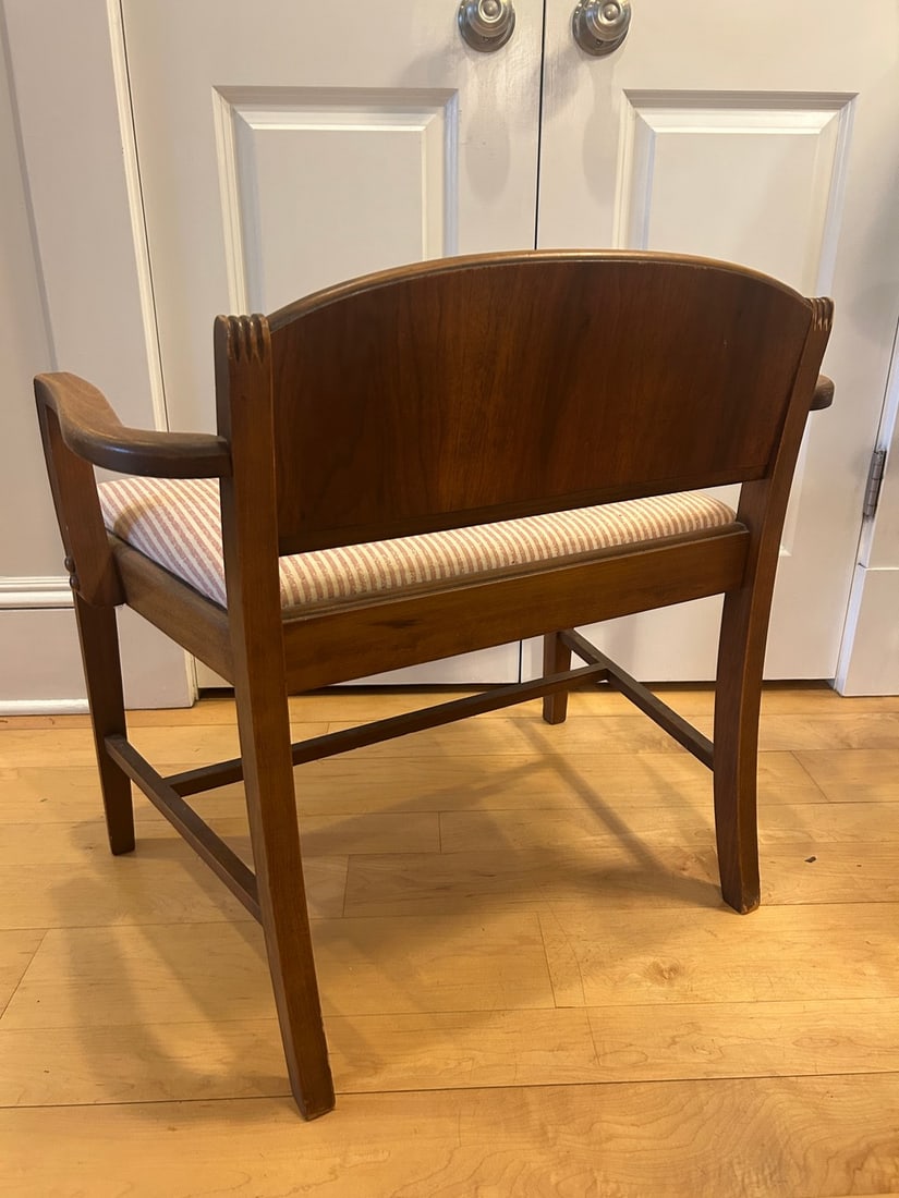 Mid-Century Modern Upholstered Side Chair Settee - 9